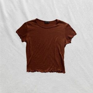 Forever 21 Brown Short Sleeve Top